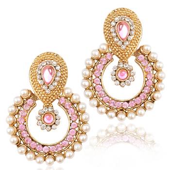 Pink chandbali 1