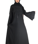 Black brasso art silk abaya