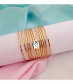 High Gold Daily Wear 12 Pcs Plain Bangle.