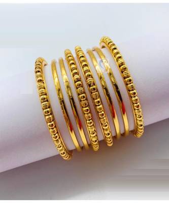 New Set Of 8 Pc Gold Plated Bangle Combo. 1