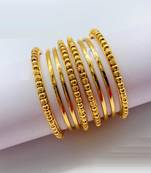 New Set Of 8 Pc Gold Plated Bangle Combo.