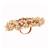 Gold Tone Embellished With Pearls Adjustable Finger Ring