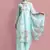Turquoise embroidered cotton salwar