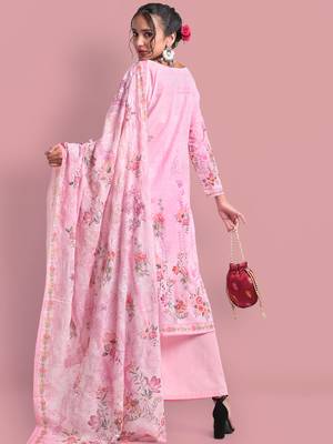 Pink embroidered cotton salwar 2