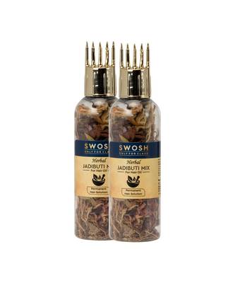 SWOSH Ayurvedic Hair Oil Mix Combo Bottle with Herbal Mix for Healthy Hair Growth Natural Dried Herbs 30G (Pack of 2) 1
