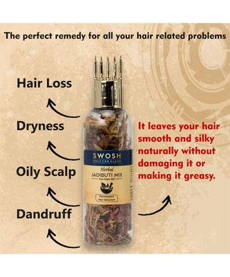 SWOSH Ayurvedic Hair Oil Mix Combo Bottle with Herbal Mix for Healthy Hair Growth Natural Dried Herbs 30G (Pack of 2) 3
