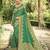 Green woven banarasi silk saree with blouse