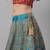 Turquoise embroidered silk semi stitched lehenga
