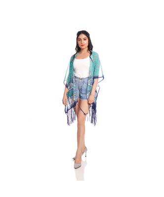 Green Geometric Print Kaftan Cover up to keep you updated with the Latest Fashion 1