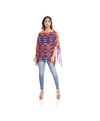 Multicolor Kilim Print Multiway Button Poncho to keep you updated with the Latest Fashion 1