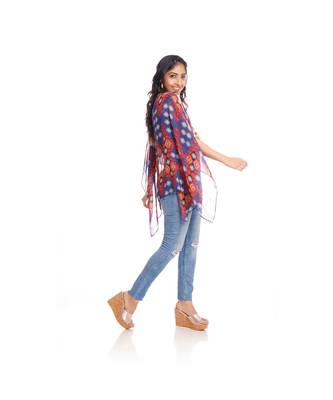 Multicolor Kilim Print Multiway Button Poncho to keep you updated with the Latest Fashion 3