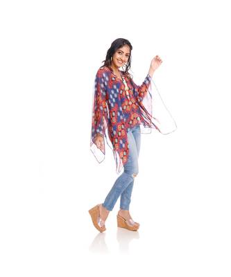 Multicolor Kilim Print Multiway Button Poncho to keep you updated with the Latest Fashion 5