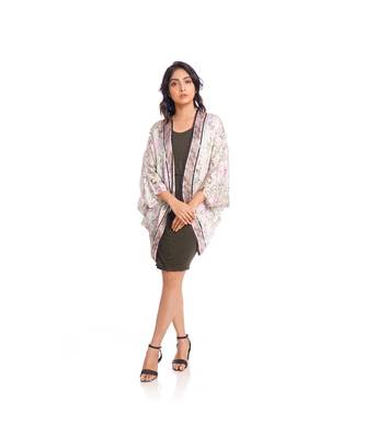 Grey Floral Print Cape to keep you updated with the Latest Fashion 1