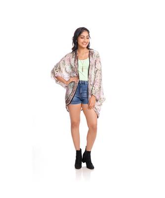Grey Floral Print Cape to keep you updated with the Latest Fashion 2