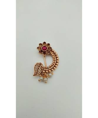Gold Plated Nose Pin in Multicolor 1