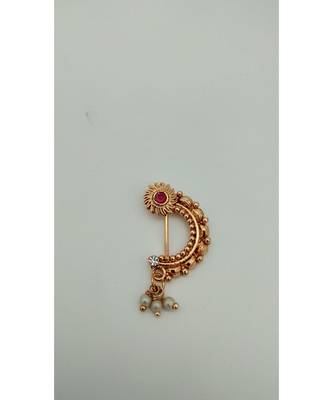 Gold Plated Nose Pin in Multicolor 1
