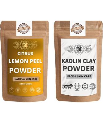 Lemon Peel and Kaolin Clay Powder For Face Pack  For  Face Mask    Natural & Herbal 1