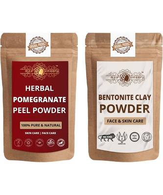 Pomegranate Peel and Bentonite Clay Powder For Face Pack  For  Face Mask    Natural & Herbal 1