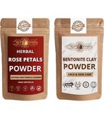 Rose Petals and Bentonite Clay Powder For Face Pack  For  Face Mask    Natural & Herbal