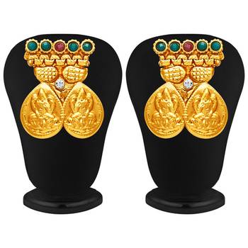 Sublime Gold Plated Temple Jewellery Necklace Set 5
