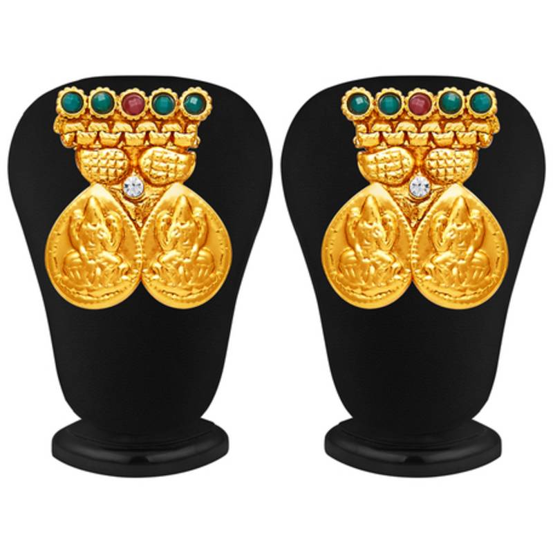 Sublime Gold Plated Temple Jewellery Necklace Set