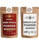 Rose Petals and Kaolin Clay Powder For Face Pack  For  Face Mask    Natural & Herbal