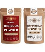 Hibiscus and Bentonite Clay Powder For Face Pack  For  Face Mask    Natural & Herbal