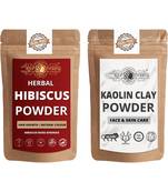 Hibiscus and Kaolin Clay Powder For Face Pack  For  Face Mask    Natural & Herbal
