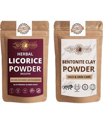 Licorice and Bentonite Clay Powder For Face Pack  For  Face Mask    Natural & Herbal 1