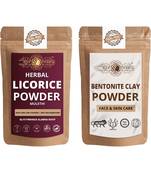 Licorice and Bentonite Clay Powder For Face Pack  For  Face Mask    Natural & Herbal