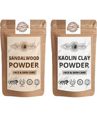 Chandan and Kaolin Clay Powder For Face Pack  For  Face Mask    Natural & Herbal 1
