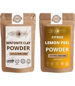 Bentonite Clay and Lemon Peel Powder For Face Pack  For  Face Mask    Natural & Herbal