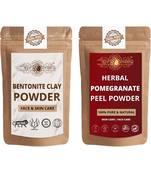 Bentonite Clay and Pomegranate Peel Powder For Face Pack  For  Face Mask    Natural & Herbal