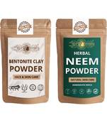 Bentonite Clay and Neem Powder For Face Pack  For  Face Mask    Natural & Herbal
