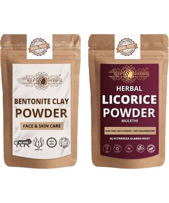 Bentonite Clay and Licorice Powder For Face Pack  For  Face Mask    Natural & Herbal 1