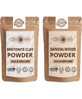 Bentonite Clay and Chandan Powder For Face Pack  For  Face Mask    Natural & Herbal 1