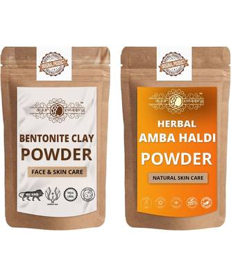 Bentonite Clay and Amba Haldi Powder For Face Pack  For  Face Mask    Natural & Herbal 1