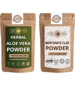 Aloe Vera Leaf and Bentonite Clay Powder For Face Pack  For  Face Mask    Natural & Herbal