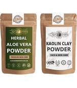 Aloe Vera Leaf and Kaolin Clay Powder For Face Pack  For  Face Mask    Natural & Herbal