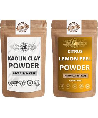 Kaolin Clay and Lemon Peel Powder For Face Pack  For  Face Mask    Natural & Herbal 1