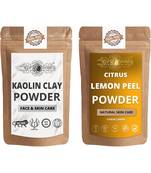 Kaolin Clay and Lemon Peel Powder For Face Pack  For  Face Mask    Natural & Herbal