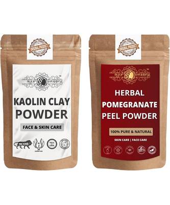 Kaolin Clay and Pomegranate Peel Powder For Face Pack  For  Face Mask    Natural & Herbal 1