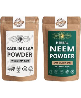 Kaolin Clay and Neem Powder For Face Pack  For  Face Mask    Natural & Herbal 1