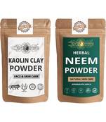 Kaolin Clay and Neem Powder For Face Pack  For  Face Mask    Natural & Herbal