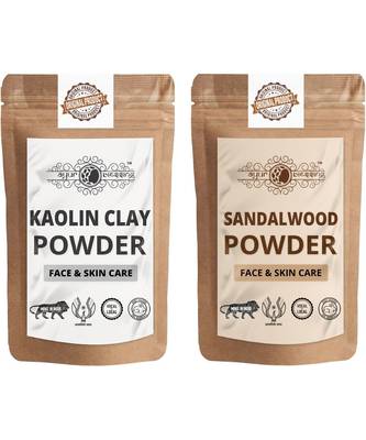 Kaolin Clay and Chandan Powder For Face Pack  For  Face Mask    Natural & Herbal 1