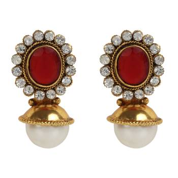 Maroon studs 1