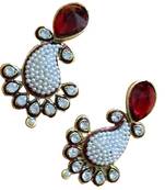 Maroon danglers-drops