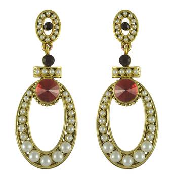 Maroon danglers-drops 1