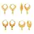 Allure Beautiful Gold Plated Clip on Bucket basket and Chand Bali earring Combo