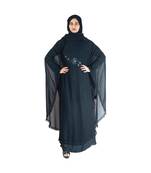 Black brasso art silk abaya
